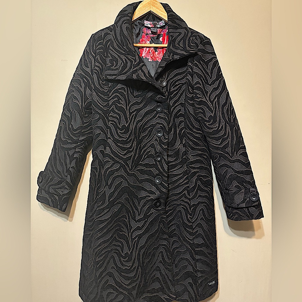 DESIGUAL Art To Wear Designer Peacoat